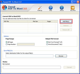 Image 0 for Tweak All to PDF