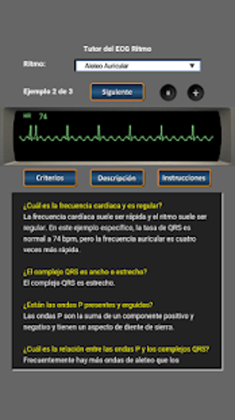 Imagen 1 para Tutor del ECG Ritmo