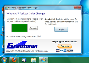 Image 0 for Windows 7 Taskbar Color C…