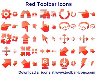 Image 0 for Red Toolbar Icon Set