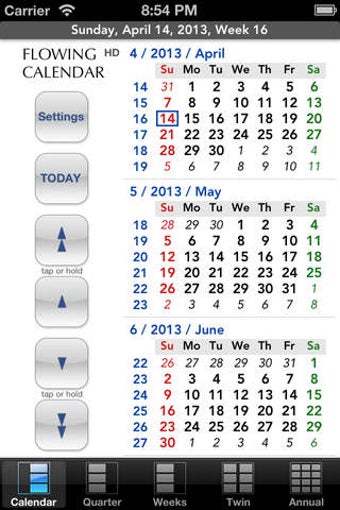 Image 0 for Flowing Calendar HD