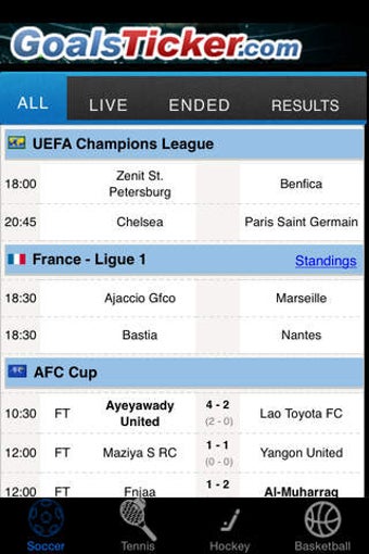 Image 0 for GoalsTicker Livescore