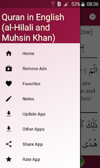Image 2 for Quran in ArabicEnglish (H…