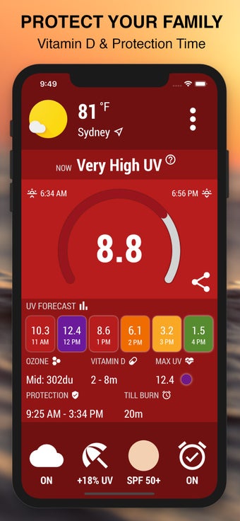 Image 2 for UV Index Now - UVI Mate