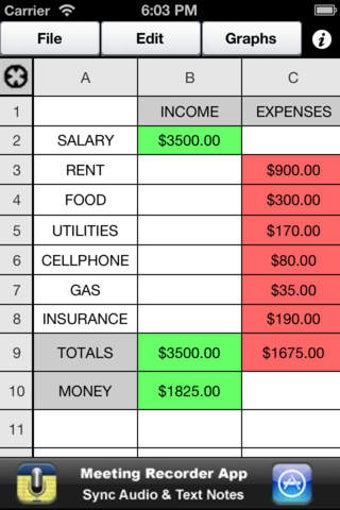 Image 0 for Free Spreadsheet