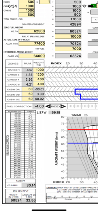 Image 3 for A320 LOADSHEET T&B 180 3z…