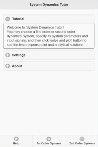 Image 0 for System Dynamics Tutor