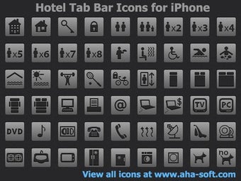 Imagen 0 para Hotel Tab Bar Icons for i…