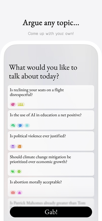 Image 0 for Gabble: Human-AI Discours…