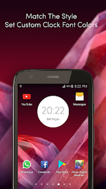 Imagen 3 para Moto Z2 Play Digital Cloc…