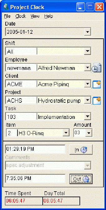 Imagen 0 para Employee Project Clock