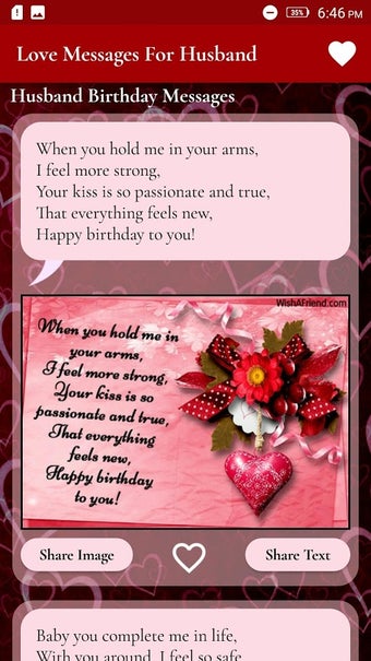Imagen 3 para Love SMS Messages For Hus…