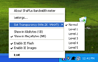 Image 1 for ShaPlus Bandwidth Meter