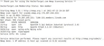 Image 0 for Online Nmap Port Scan