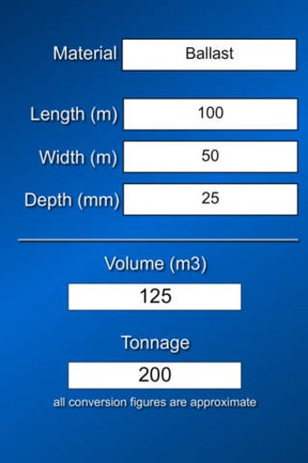 Image 0 for Tonnage Calculator