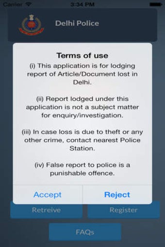 Image 0 for Delhi Police Lost Report