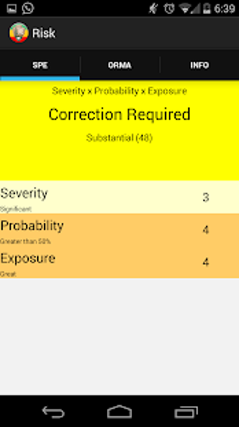 Image 3 for Risk: SPE and ORMA Calcul…
