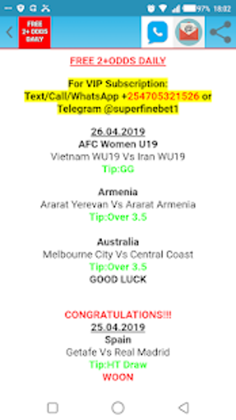 Image 2 for FREE 2+ ODDS DAILY