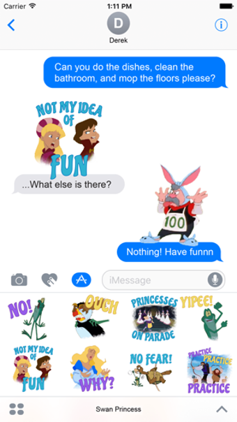 Image 2 for Swan Princess Stickers