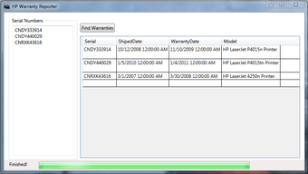 Image 0 for HP Warranty Reporter