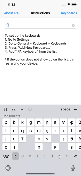 Image 0 for IPA Phonetic Keyboard