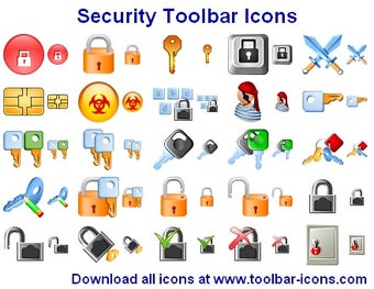 Image 0 for Security Toolbar Icon Set