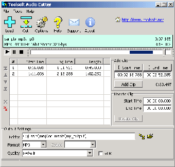 Image 0 for Toolsoft Audio Cutter
