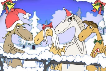 Image 0 for Christmas Singing Horses