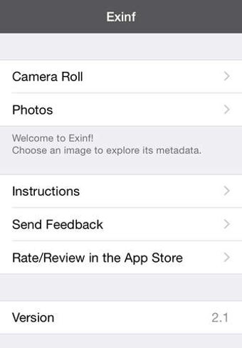 Image 0 for Exinf Browse EXIF metadat…