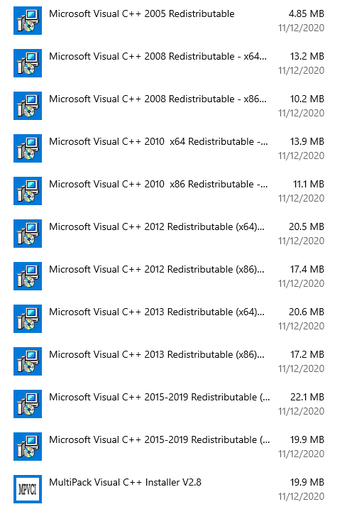 Image 0 for MultiPack Visual C++ Inst…