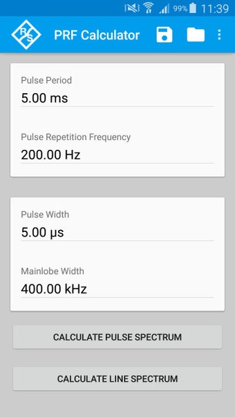 Imagen 1 para Pulsed RF Calculator