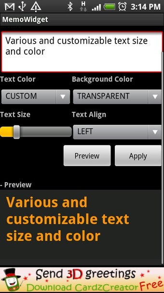 Image 0 for Memo Widget (Note Widget)