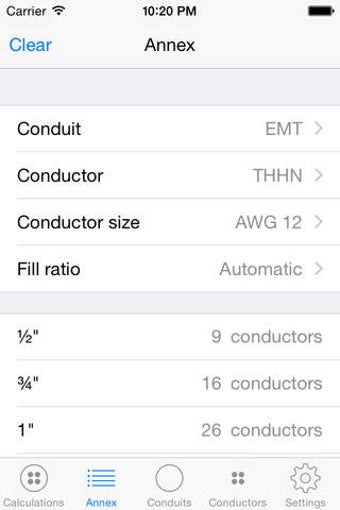 Image 0 for Conduit Fill Calculator