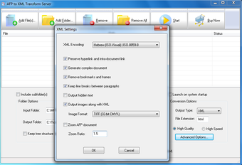 Image 0 for AFP2XML Transform Server