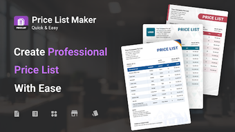 Image 0 for Price List Maker: Quick  …