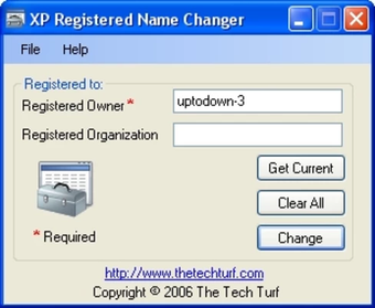 Image 0 for XP Registered Name Change…