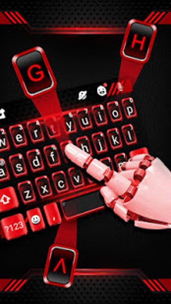 Image 2 for Black Red Tech Keyboard T…