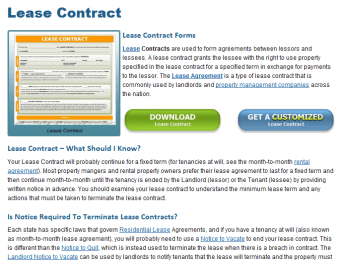 Image 0 for Lease Contract Forms