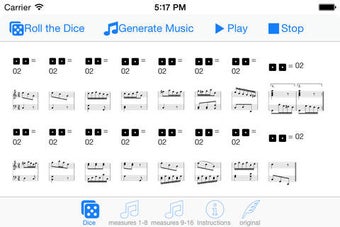 Image 0 for Mozart Dice Game