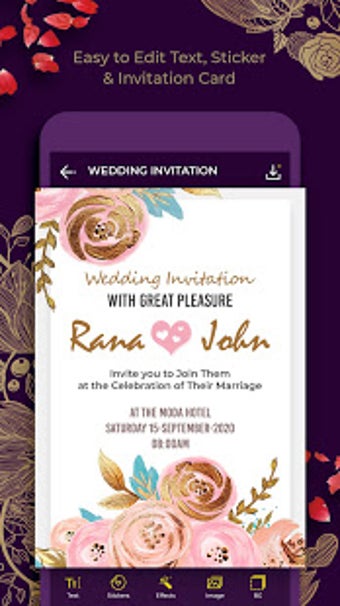 Imagen 2 para Wedding Invitation Card M…