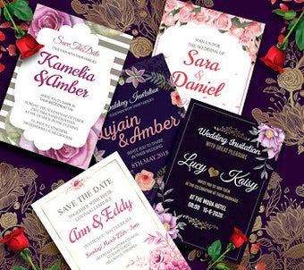 Imagen 3 para Wedding Invitation Card M…