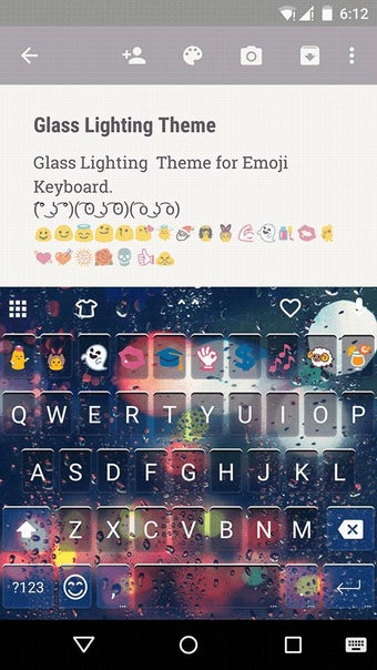 Imagen 1 para Glass Lighting Emoji Keyb…