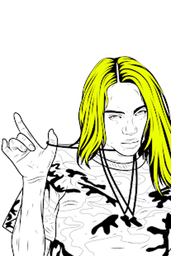 Image 1 for Billie Eilish Coloring Bo…