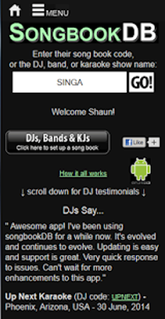 Image 1 for SongbookDB Song Search Ka…