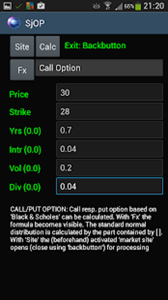 Image 2 for Call Put Option Calculato…