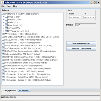 Imagen 0 para Yahoo Historical EOD Data…