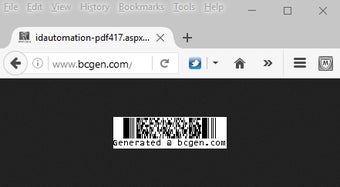 Image 0 for ASPX PDF417 Barcode Gener…