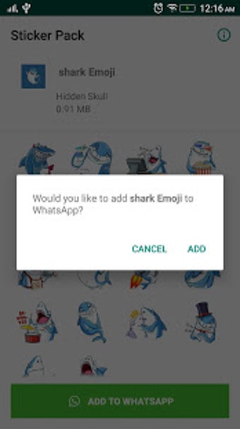 Image 1 for Cute Shark Sticker for Wh…