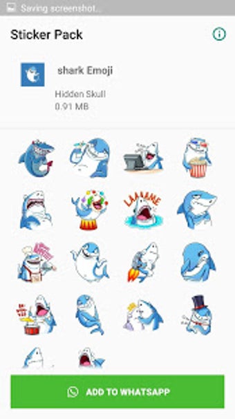 Image 3 for Cute Shark Sticker for Wh…