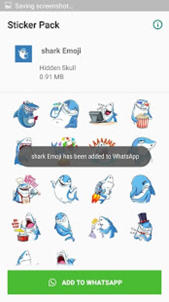 Image 2 for Cute Shark Sticker for Wh…